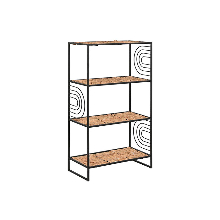 Raft Home ESPRIT Negru Metal Fibră 50 x 25 x 88 cm