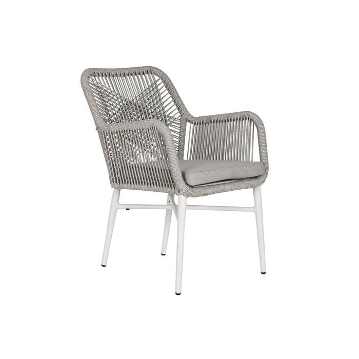 Canapea de grădină Home ESPRIT Alb Gri Aluminiu ratan sintetic 57 x 63 x 84 cm