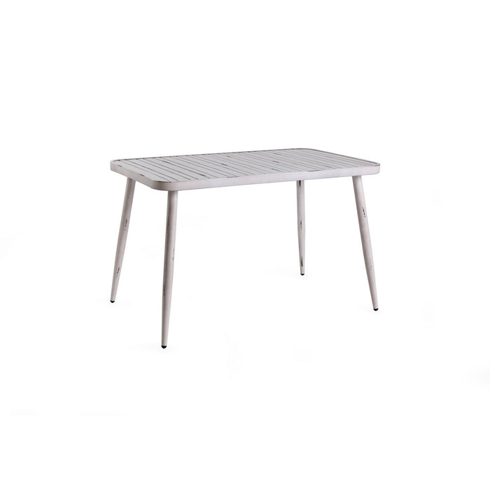 Masă de Sufragerie Home ESPRIT Alb Aluminiu 120 x 75 x 75 cm