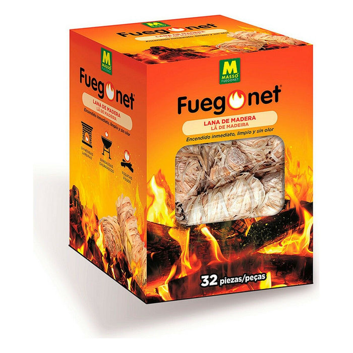 Pastile de aprins focul Massó Lemn Lâna 32 Unități