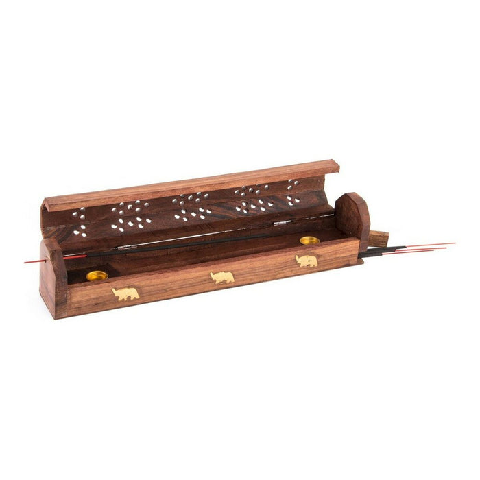 Suport DKD Home Decor Tămâie Lemn Bambus Mandala Natural 26 x 8 x 8 cm (6 Piese)