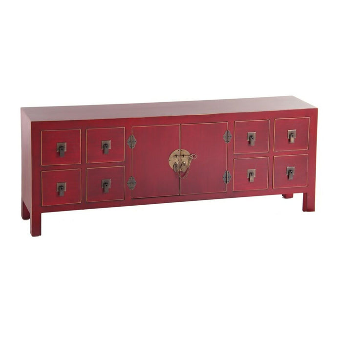 Mobilă TV ORIENTE Roșu Lemn Fier Lemn MDF 130 x 24 x 50,5 cm