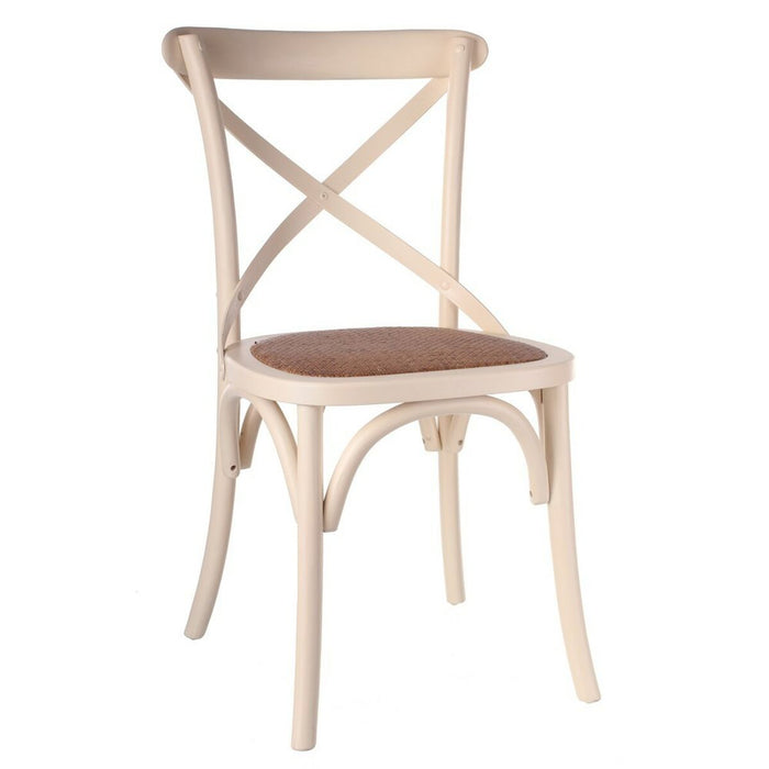 Scaun de Sufragerie MEDITERRANEO 46 x 42 x 87 cm Crem Lemn de ulm