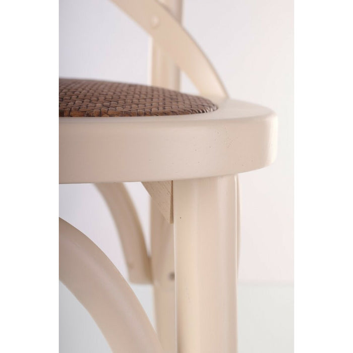 Scaun de Sufragerie MEDITERRANEO 46 x 42 x 87 cm Crem Lemn de ulm