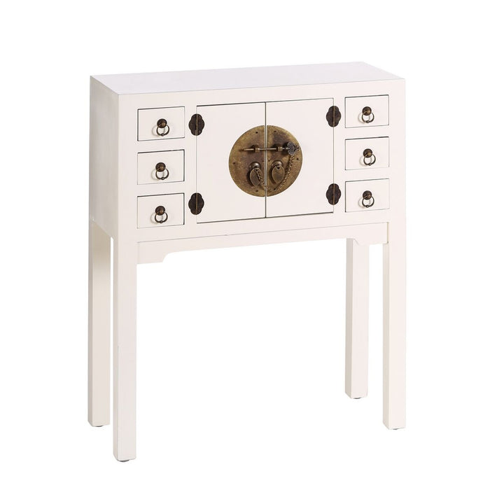 Mobilier pentru Hol ORIENTE Alb Lemn Fier DMF 63 x 26 x 80 cm