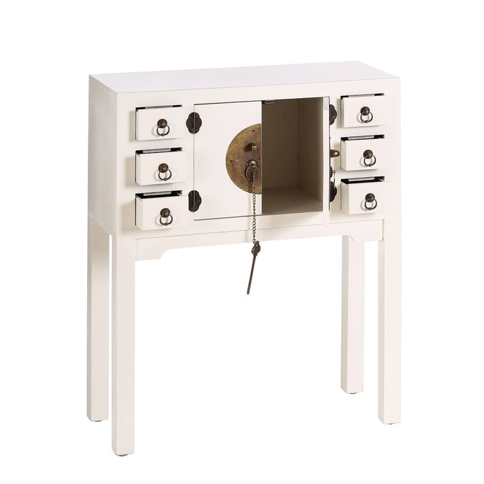 Mobilier pentru Hol ORIENTE Alb Lemn Fier DMF 63 x 26 x 80 cm