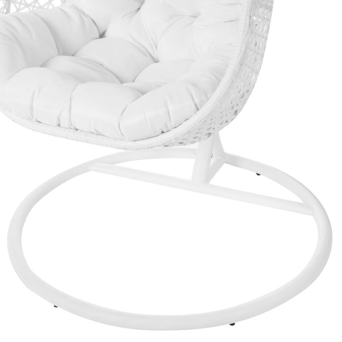Scaun Balansoar Dido 190 x 95 x 95 cm Alb Ratan