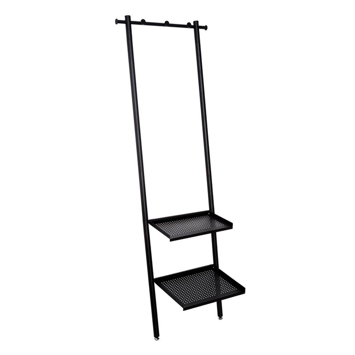 Suport de haine 59 x 39 x 177,5 cm Negru Metal industrial