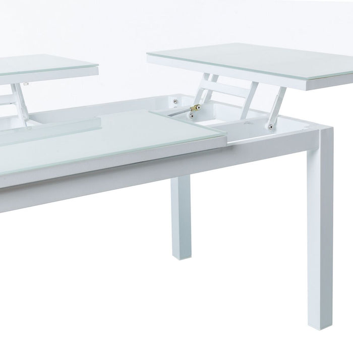 Masă de Sufragerie Agnes 120 x 60 x 48,5 cm Aluminiu