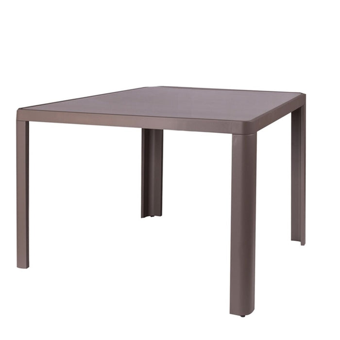 Masă de Sufragerie Stella 90 x 90 x 75 cm Gri Aluminiu