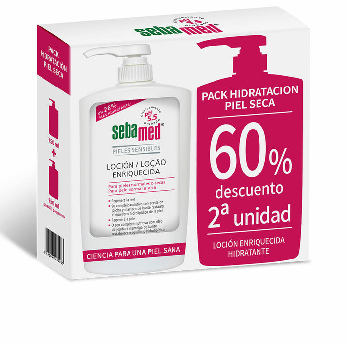 Loțiune de Corp Sebamed Piele Uscată Piele sensibilă 2 x 750 ml Regenerant