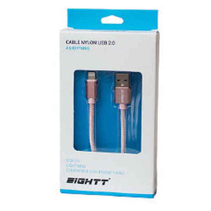 Cablu Lightning Eightt 1 m Roz