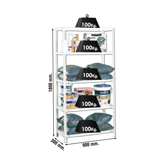 Raft Simon Rack Comfort 5/300 Metal 5 Rafturi 500 kg (180 x 90 x 30 cm)