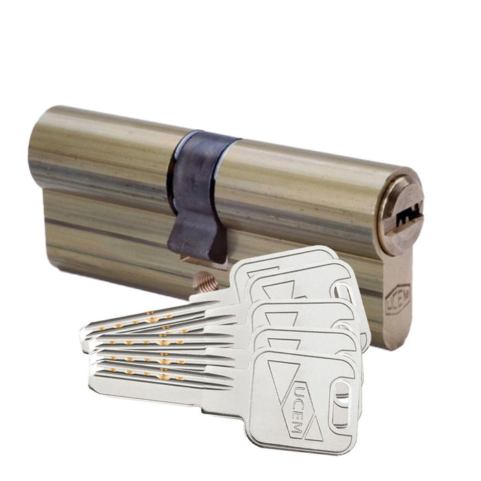 Cilindru de securitate UCEM 2000s2lp3333ll European Cameră lungă 33 x 33 mm Alamă