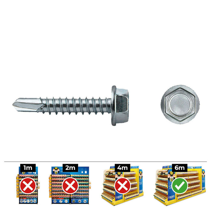 Cutie cu șuruburi CELO Șurub placă metalică 250 Unități Placat cu zinc
