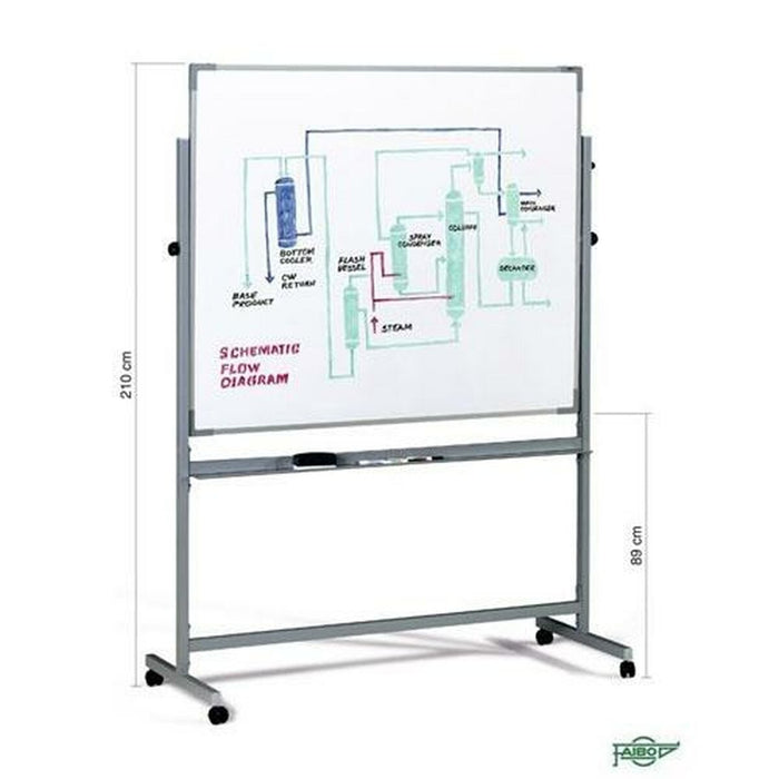 Tablă albă Faibo Bază sau stand Cu două fețe 122 x 100 cm