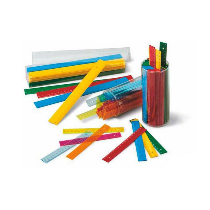 Set de rigle Faibo Multicolor 15 cm 100 Piese