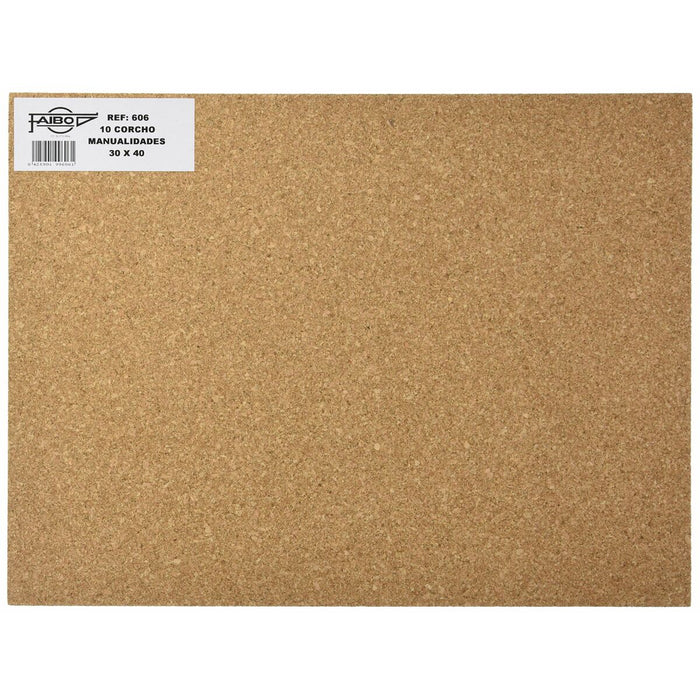 Materiale pentru artizanat Faibo Plută 30 x 40 cm (10 Piese)