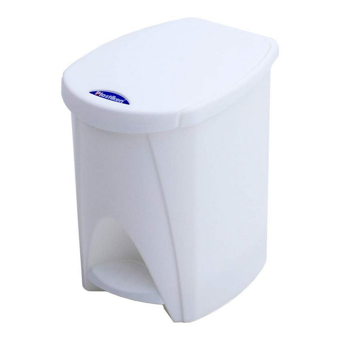 Coș de gunoi cu pedală Plastiken Alb PVC
