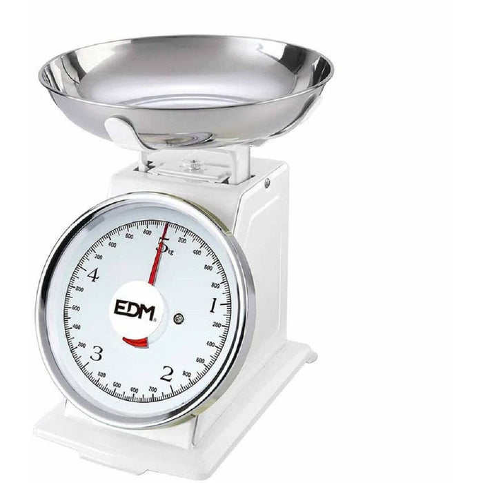 cântar de bucătărie retro EDM Alb 5 kg 20,5 x 4 cm