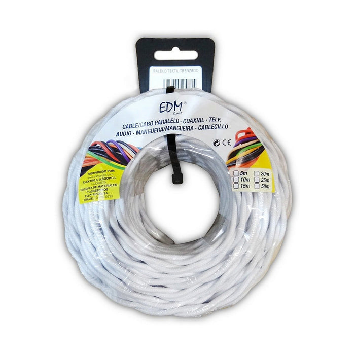 Cablu EDM 2 x 1,5 mm Alb 25 m