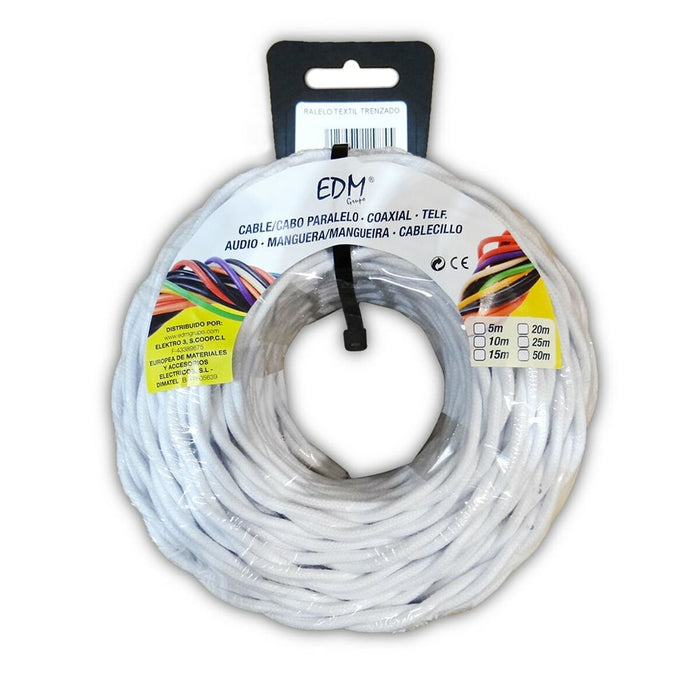 Cablu de Interfață Paralel EDM 11987 Alb 25 m 2 x 2,5 mm