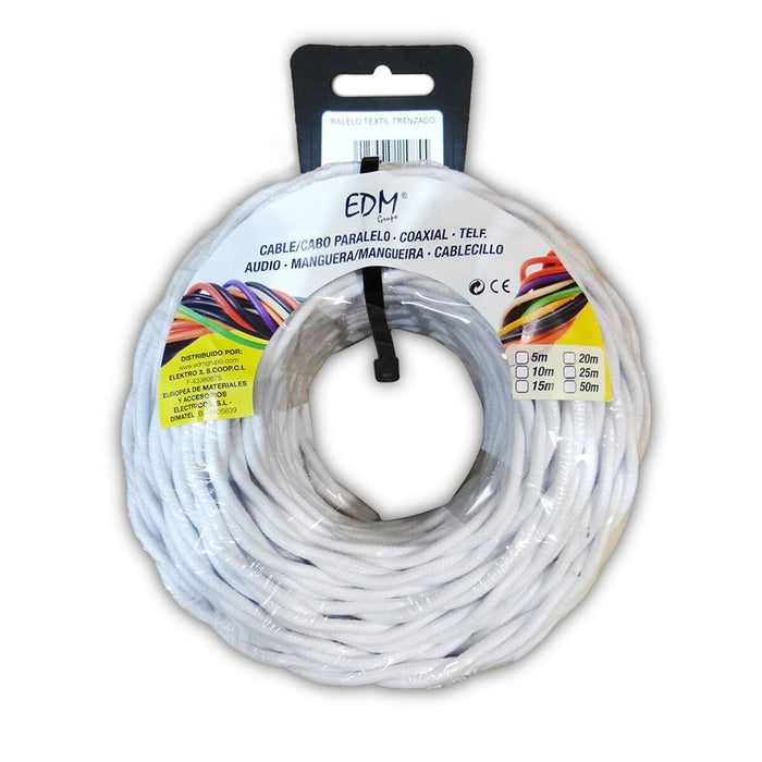 Cablu de Interfață Paralel EDM 11990 Alb 25 m 3 x 2,5 mm