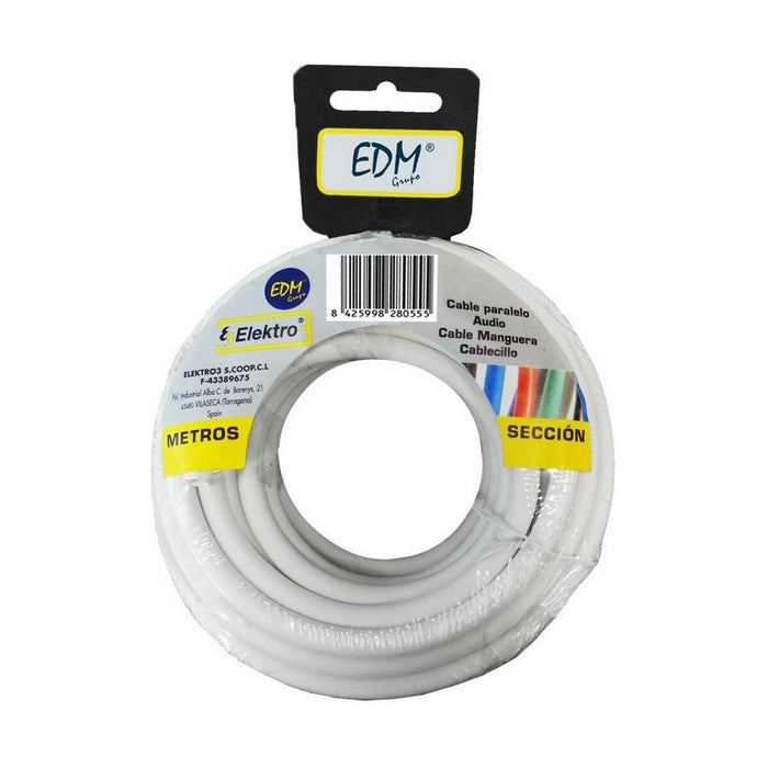 Cablu EDM 2 X 0,5 mm Alb 20 m