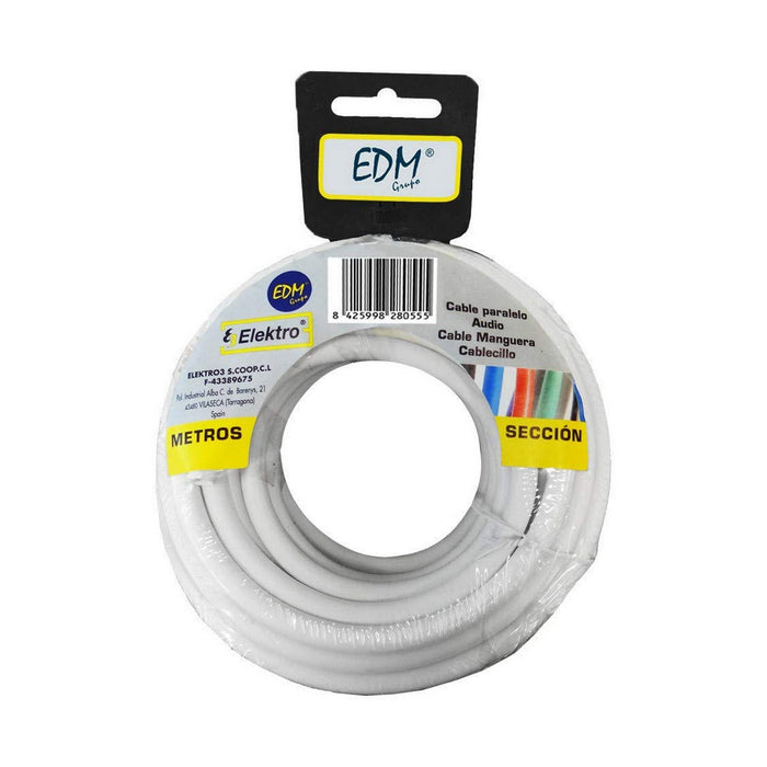 Cablu EDM 3 x 2,5 mm Alb 20 m