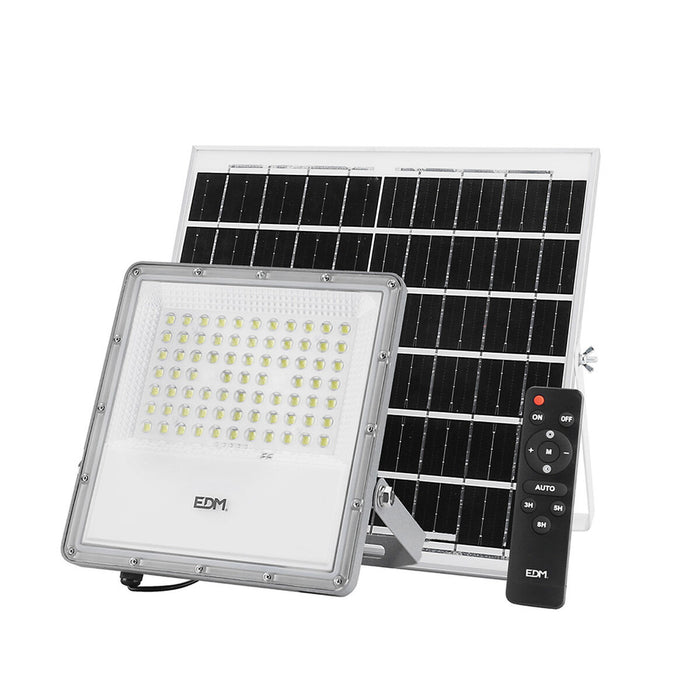 Proiector Spotlight EDM Telecomandă Panou solar fotovoltaic 200 W 1500 Lm 35 x 35 cm 23,8 x 23,3 x 4,3 cm (6500 K)