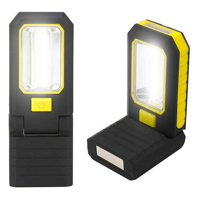 Lanternă LED EDM Cob XL Cârlig Magnetic Galben ABS 200 Lm