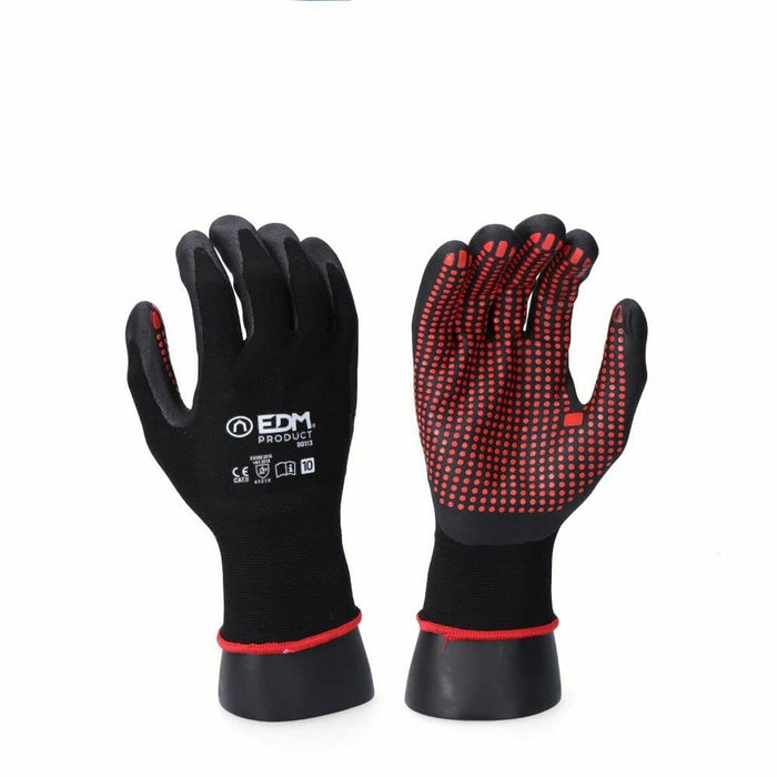 Mănuși de Lucru EDM Nitril Metal Industrial Negru Lycra
