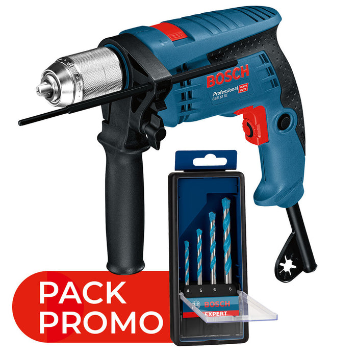 Set burghiu și accesorii BOSCH Professional GSB 13 RE 600 W 1,8 Nm