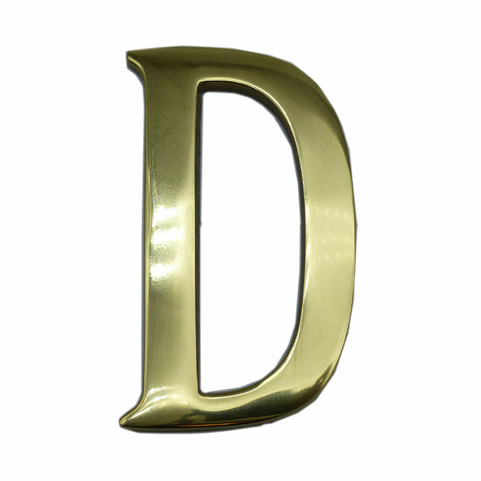 Literă EDM D Alamă lustruită (10 cm)