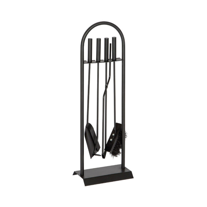 Ustensile pentru șemineu EDM Negru Fier turnat 23 x 68,5 cm (4 Piese)