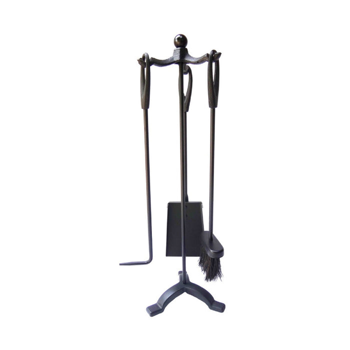 Ustensile pentru șemineu EDM Negru Fier turnat 19 x 59,5 cm (3 Piese)