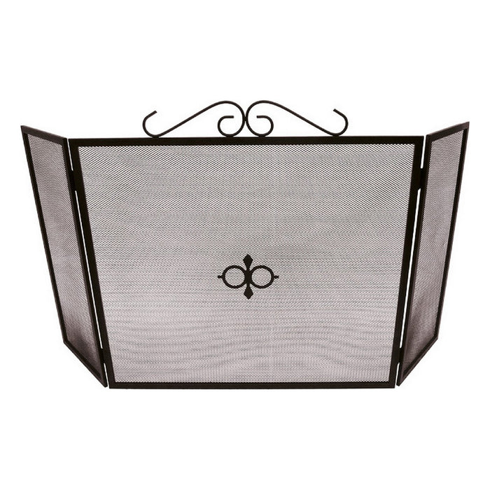 Protector pentru șemineu EDM Pliabil Negru 111 x 0,8 x 60,5 cm