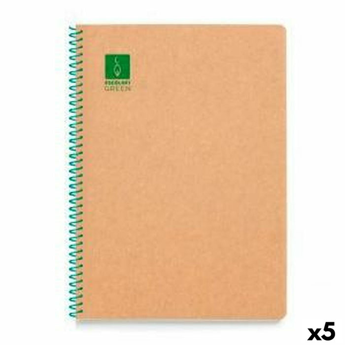 Notebook ESCOLOFI A5 Reciclat 50 Frunze Verde (5 Unități)