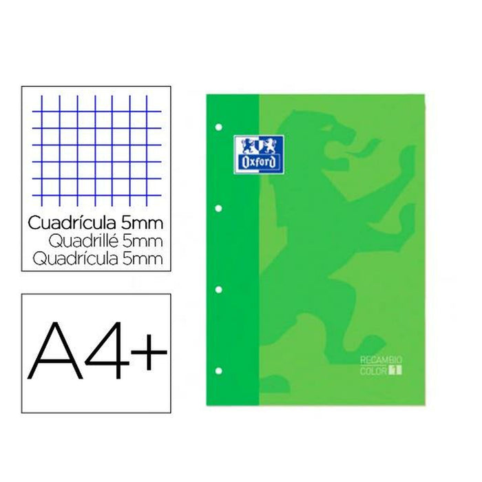 Rezervă Oxford 400123674 Verde 80 Frunze A4