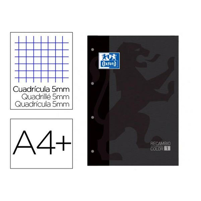Rezervă Oxford 400123678 Negru 80 Frunze A4