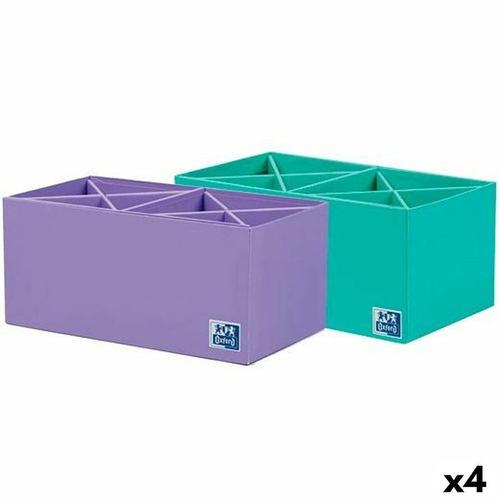Set de cutii de depozitare, cu posibilitate de stivuire Oxford Carton 115 x 11 cm (4 Unități) 2 Piese