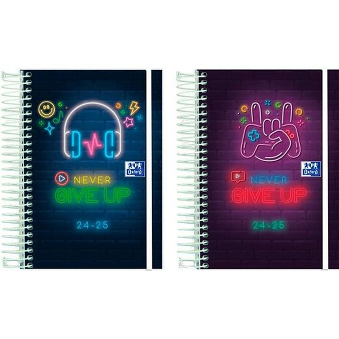 Agendă Oxford NEVER GIVE UP 1/8 12 x 18 cm 2024-2025