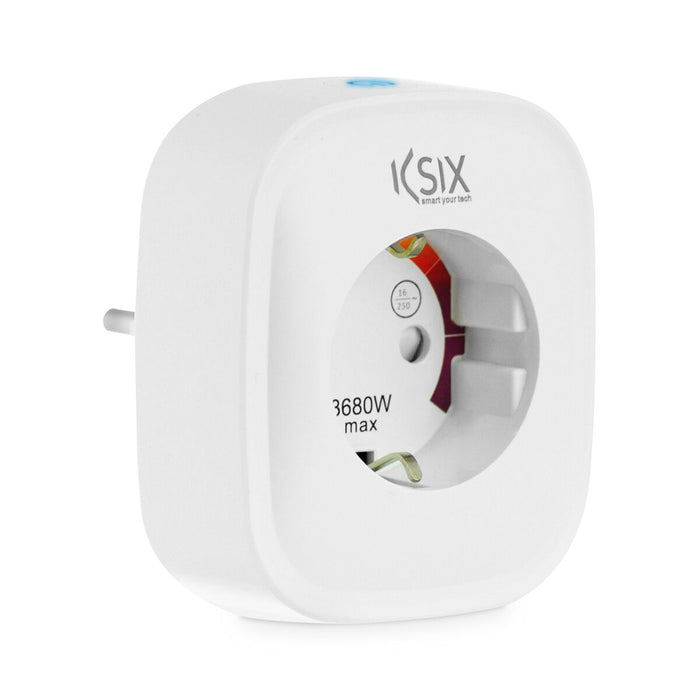 Priză Inteligentă KSIX Smart Energy Slim WIFI 250V Alb
