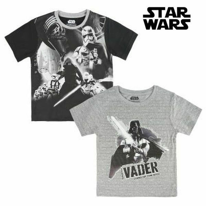 Tricou cu Mânecă Scurtă pentru Copii Star Wars 72677 Negru