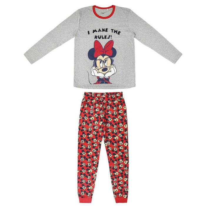 Pijama Minnie Mouse Femeie Gri (Adulți)