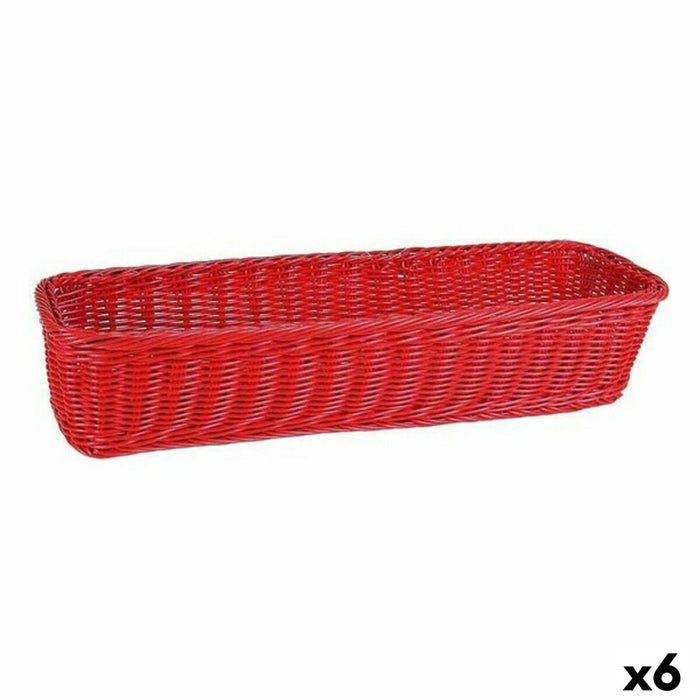 Tavă Viejo Valle polipropilenă Roșu 53 x 16,2 x 10 cm (6 Unități)
