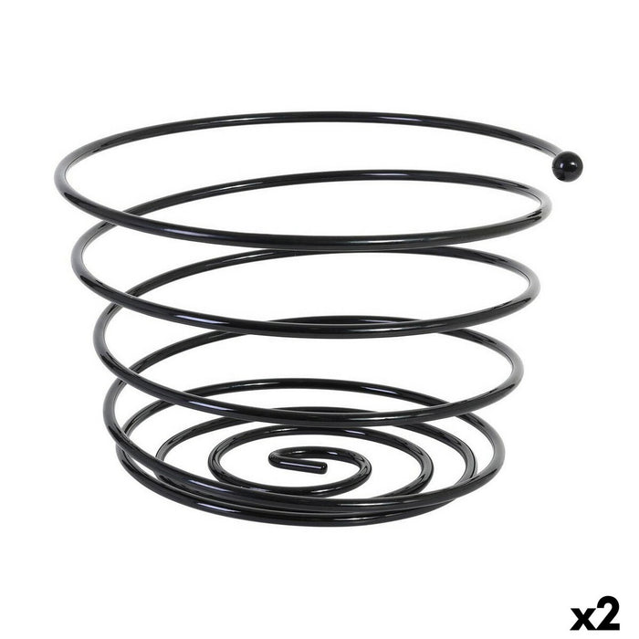 Fructieră Viejo Valle Negru Spirală Ø 26 x 17 cm (2 Unități)
