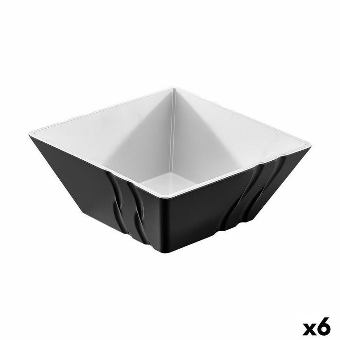 Castron Viejo Valle Luxor Melamina Negru 24 x 24 x 10 cm (6 Unități)