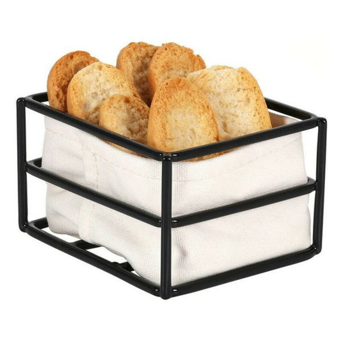 Coș pentru pâine Viejo Valle Neagră Coș 100 % bumbac (12 x 10 x 7 cm)