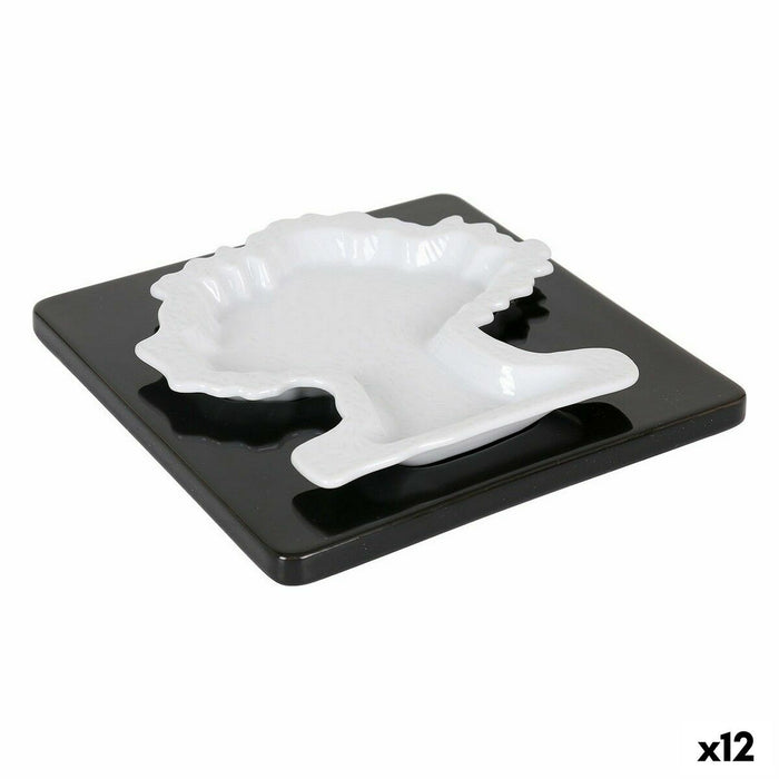 Tavă pentru gustari Viejo Valle Set 2 Piese Porțelan Copac 16,8 x 16,8 x 1,1 cm (12 Unități)